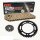 Chain and Sprocket Set compatible for KTM Super Duke 990 R 07-12, Chain RK GB525ZXW 110, open, GOLD, 16/38