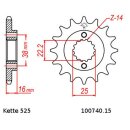 Kettensatz geeignet für Ducati Sport 1000 S 07-09  Kette RK GB 525 ZXW 100  offen  GOLD  15/39