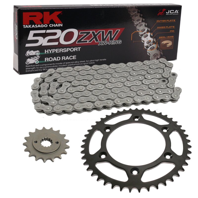 Chain and Sprocket Set Honda CBR 250 R 11-14 Chain RK 520 ZXW 108 ope