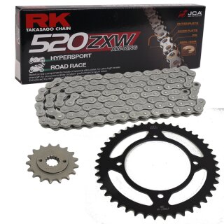 Chain and Sprocket Set compatible for Yamaha XTZ 660 96-99  Chain RK 520 ZXW 110  open  15/46