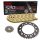 Chain and Sprocket Set compatible for Honda NX 650 Dominator 27PS 1994  Chain RK GB 520 ZXW 112  GOLD  open  15/50