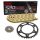 Chain and Sprocket Set compatible for Kawasaki ZX-6RR Ninja 03-04, Chain RK GB 520 ZXW 108, GOLD, open, 15/40