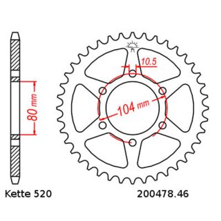 Kettensatz geeignet fr Kawasaki ER-6 N 06-16  Kette RK GB 520 ZXW 114  GOLD  offen  15/46