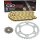 Chain and Sprocket Set compatible for Kawasaki GPZ 900 R Ninja  90-94, Chain RK GB 530 ZXW 112, GOLD, open, 17/48