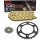 Kettensatz geeignet für Yamaha FZR 600 Genesis 89-90  Kette RK GB 530 ZXW 106  GOLD  offen  15/46