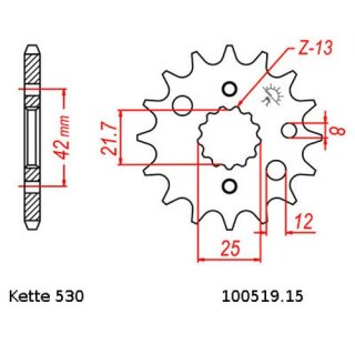 Kettensatz geeignet fr Yamaha YZF 600 05-07  Kette RK GB 530 ZXW 108  GOLD  offen  15/47