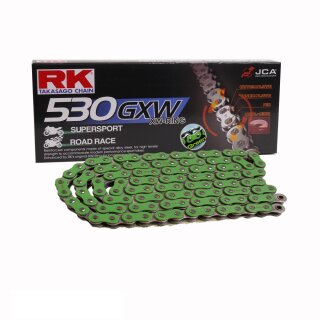 Kettensatz geeignet fr Suzuki SV 1000 S 03-05  Kette RK MM 530 GXW 108  GRN  offen  17/40