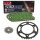 Chain and Sprocket Set compatible for Yamaha YZF 600 05-07  Chain RK MM 530 GXW 108  GREEN  open  15/47
