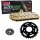 Kettensatz geeignet für Honda CB 200 Disc 74-76  Kette RK GB 520 XSO 94  offen  GOLD  15/35