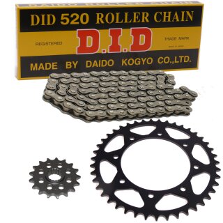 Chain and Sprocket Set KTM Duke 125 14-21 chain DID 520 L 112 open 14/45