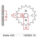 Ritzel Stahl Teilung 420 mit 10 Zähnen JTF563.10