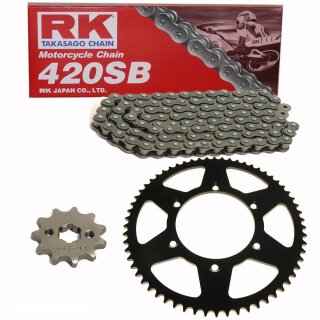Kettensatz geeignet für Kreidler SM 50 Supermoto 15-17 Kette RK 420 SB 140  offen 11/62