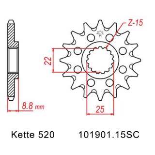 Kettensatz geeignet fr Husqvarna Enduro 701 16-18 Kette RK 520 XSO 118 offen 15/45