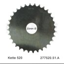 Aluminum sprocket blank custom made in 520 pitch with 51...