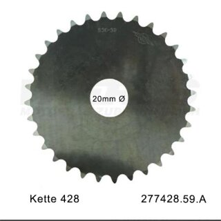 Alu Kettenrad Rohling in Teilung 428 mit 59 Zähnen