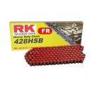 Motorradkette in ROT RK FR428HSB mit 144 Rollen und...