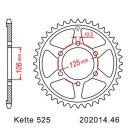 Steel rear sprocket with pitch 525 and 46 teeth JTR2014.46