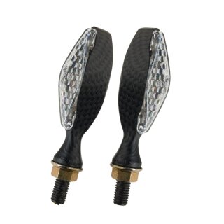 LED Motorrad Blinker Set Diamond 2 Stck   Klarglas w-carbon fr vorne oder hinten