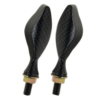 LED Motorrad Blinker Set Diamond 2 Stck   Klarglas w-carbon fr vorne oder hinten