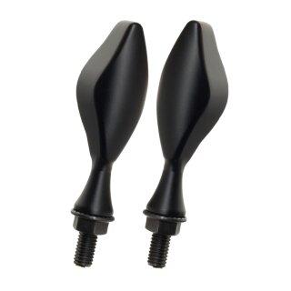 Set LED Motorrad Blinker Diamond 2 Stck  Klarglas schwarz kurz fr vorne oder hinten