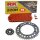 Chain and Sprocket Set Honda CR 125 R 00-01  Chain RK FR520H 114  open  RED  13/52