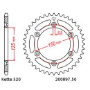 Chain and Sprocket Set KTM EXC 200 Enduro 98-99  Chain RK FR520H 118  open  RED  14/50