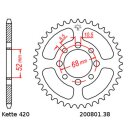 Chain and Sprocket Set compatible for Kawasaki KLX 110 10-20 chain RK 420 MRU 90 offen 13/38