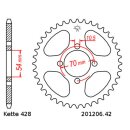 Chain and Sprocket Set compatible for Honda CBR 125 R 04-10  chain JT 428 HDR 124  open  15/42