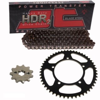 Chain and Sprocket Set compatible for  Honda XR 125 L 03-07  Chain JT 428 HDR 132  open  17/54