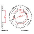 Kettensatz kompatibel mit Suzuki GZ 125 Marauder 98-13  Kette JT 428 HDR 132  offen  15/45