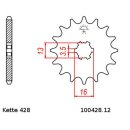 Chain and Sprocket Set compatible for Suzuki DS 80 SM 82-03  chain JT 428 HDR 96  open  12/34