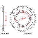 Chain and Sprocket Set compatible for Suzuki RM 85 L Big Wheel 02-15  chain JT 428 HDR 122  open  13/47