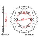 Chain and Sprocket Set compatible for Suzuki DR 125 SM 08-13  chain JT 428 HDR 130  open  16/50