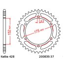 Chain and Sprocket Set compatible for Yamaha DT 125 91-06  chain JT 428 HDR 134  open  16/57