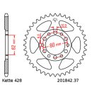 Chain and Sprocket Set compatible for Yamaha DT 125 E 74-79  chain JT 428 HDR 112  open  15/37