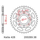 Chain and Sprocket Set compatible for Kymco CK1 125 14-16 Chain JT 428 HDR 122 open 15/38