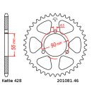 Chain and Sprocket Set compatible for Rieju RS-2 Naked 125 05-10  chain JT 428 HDR 130  open  14/46