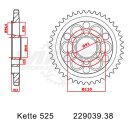Kettensatz geeignet für KTM RC8 1190 Superbike 11-15 Kette RK GB 525 ZXW 108 offen GOLD 17/38