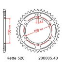 Kettensatz geeignet für BMW G 310 GS 16-20 Kette RK BL 520 GXW 112 SCHWARZ offen 16/40