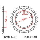 Kettensatz geeignet für BMW G 310 GS 16-20 Kette RK GB 520 XSO 112 offen 16/40