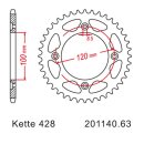 Kettensatz geeignet für Beta RR125 Enduro 11-20 Kette RK 428 KRO 140 offen 14/63