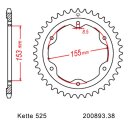 Chain and Sprocket Set compatible for KTM Super Duke 1290 15-20 chain DID 525 ZVM-X 108 open 17/37