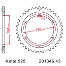 Chain and Sprocket Set compatible for Honda VFR800 X Crossrunner 15-20 chain DID 530 ZVM-X 110 open 16/43