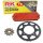 Chain and Sprocket Set compatible for KTM XC 85 08-09, chain RK FR 428 HSB 124, open, RED, 14/46