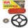Kettensatz geeignet für Suzuki RM 85 small Wheel 02-15  Kette RK FR 428 HSB 118  offen  ROT  14/47