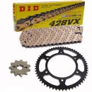 Chain and Sprocket Set compatible for Aprilia RS4 125 11-17 Chain DID 428 VX G&B Gold 136 open 13/60