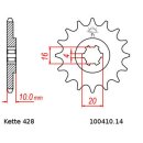 Chain and Sprocket Set compatible for Hyosung GA 125 Cruise II 98-01  chain DID 428 VX G&B Gold 126  open  14/47