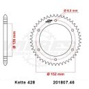 Chain and Sprocket Set compatible for Hyosung XRX 125 Super Motard 07-14 Chain DID 428 VX G&B Gold 132 open 14/46/ALU