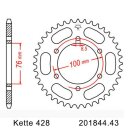 Chain and Sprocket Set compatible for Chain kit Yamaha YS 125 CBS 17-21 chain DID 428 VX G&B Gold 126 open 14/43