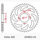 Kettensatz geeignet für Suzuki GSX-R 125 17-20 Kette DID 428 VX G&B Gold 122 offen 14/45